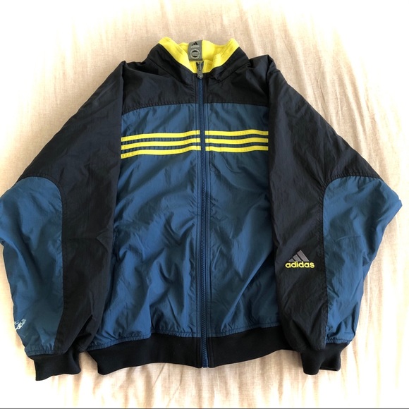 Adidas Jackets \u0026 Coats | Adidas Winter Jacket Reversible Puffer \u0026 Fleece Size Medium | Color: Blue/Yellow | Size: M | Pm-54322861's Closet